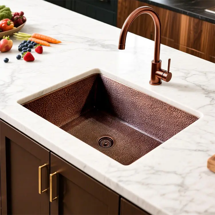 ct copper tailor 33' copper undermount kitchen single bowl sink