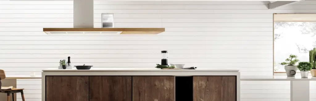 kitchen island with extractor hood